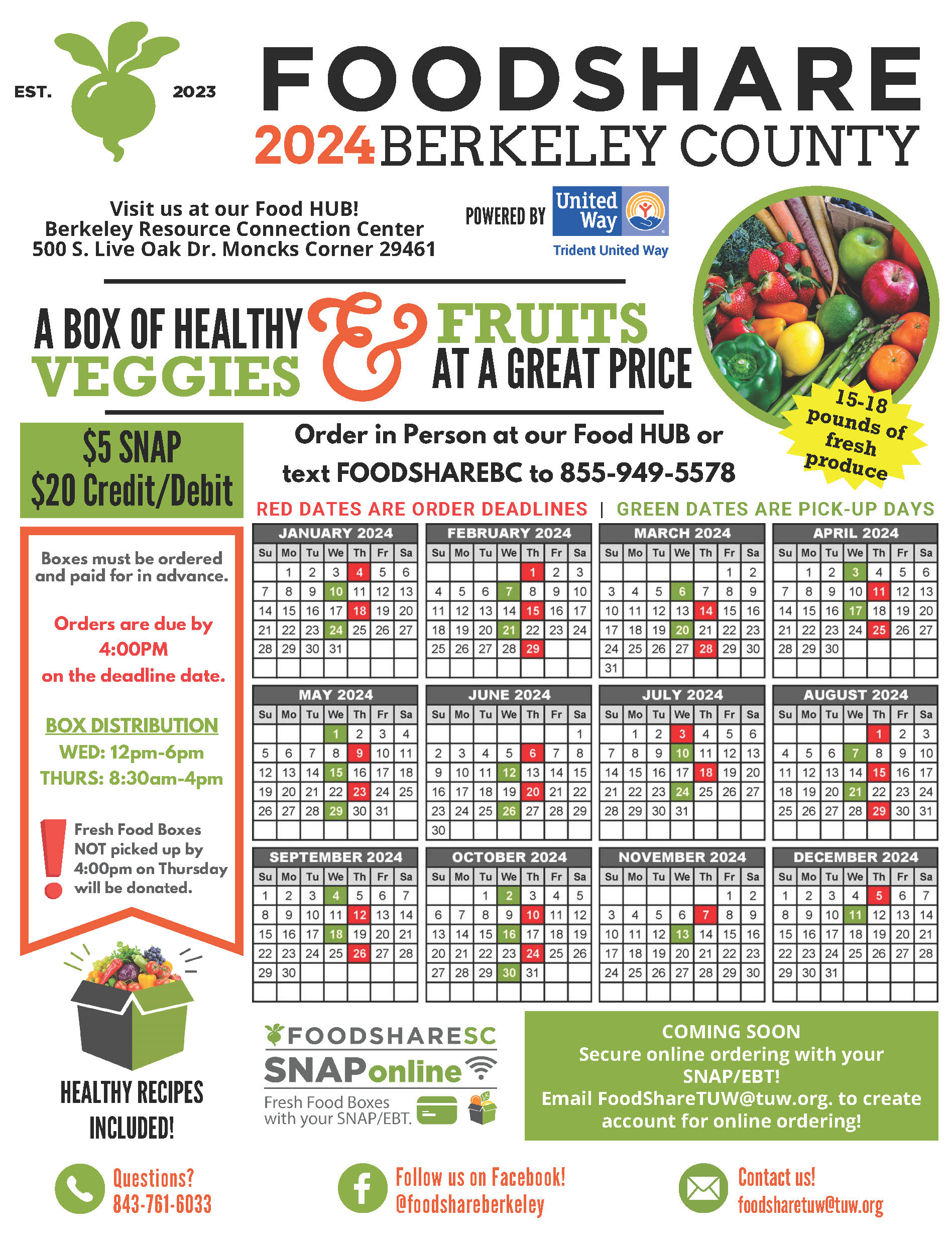 FoodShare Berkeley County Providing Access To Healthy Fruits and